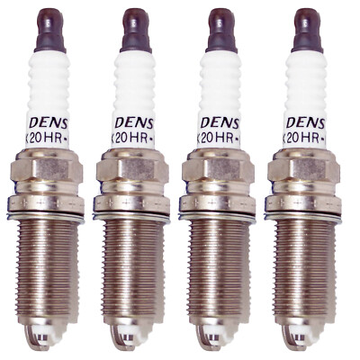 Set of 4 Spark Plugs Denso Regulator Resistor for Nissan Pontiac Subaru Toyota