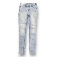 Girls Abercrombie Jeans Size 16 Youth Slim Light Blue Denim Straight Leg