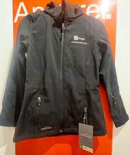 Eddie Bauer Women’s Soft Shell Parka Coat,black,size Xs,plaid Team, Rrp £110,b89