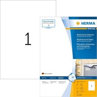 Herma 4602 Wetterfeste Folienetiketten FüR Inkjet Drucker, 40 Blatt 210 X 297 Mm