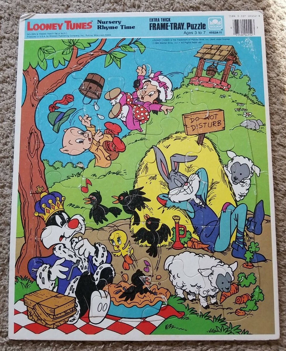 Vintage Looney Tunes Frame Tray Puzzle Nursery Rhyme Time (Warner
