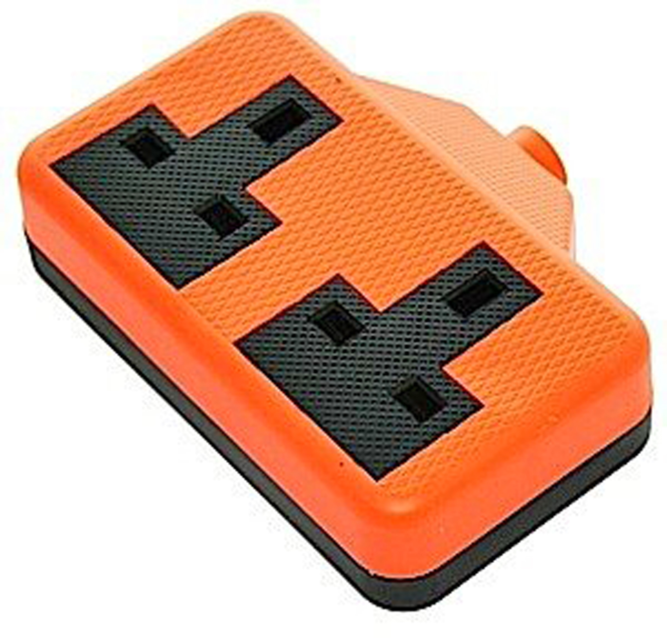 2 Gang Orange rubber Socket Maximum load 13A 81437  2 PIN SOCKET GANG 220V-250V