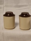 Vintage Retro Dawn Salt And Pepper Shakers Plastic Beige Brown Lids — photo 2