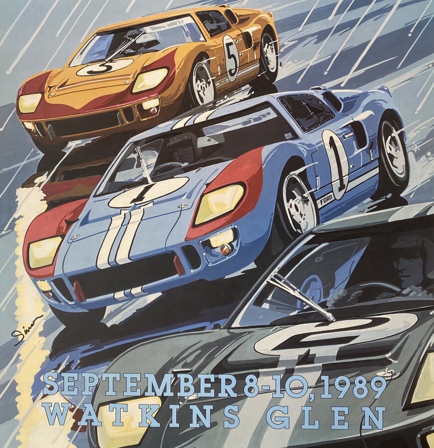Ford GT40 25th Anniv 1966 Le Mans Watkins Glen DENNIS SIMON Poster