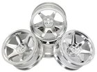 NEW NHX RC Aluminum 1/10 On Road Car 6D Rims - 4pcs Hex 12mm - Silver 4-TEC /