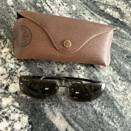 Ray-Ban Sunglasses RB 3204 Rimless Rectangle II 014/83 56-15 - Lens Need Replace