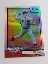 2019 USA Stars & Stripes  ** USA BASEBALL FOIL **  #43 Max Rajcic RC  #D / 25