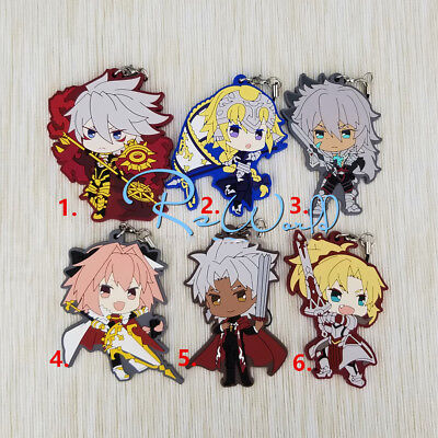 Hot Japan Anime Fate Apocrypha Fgo Saber Charm Rubber Strap Keychain Pendant P54