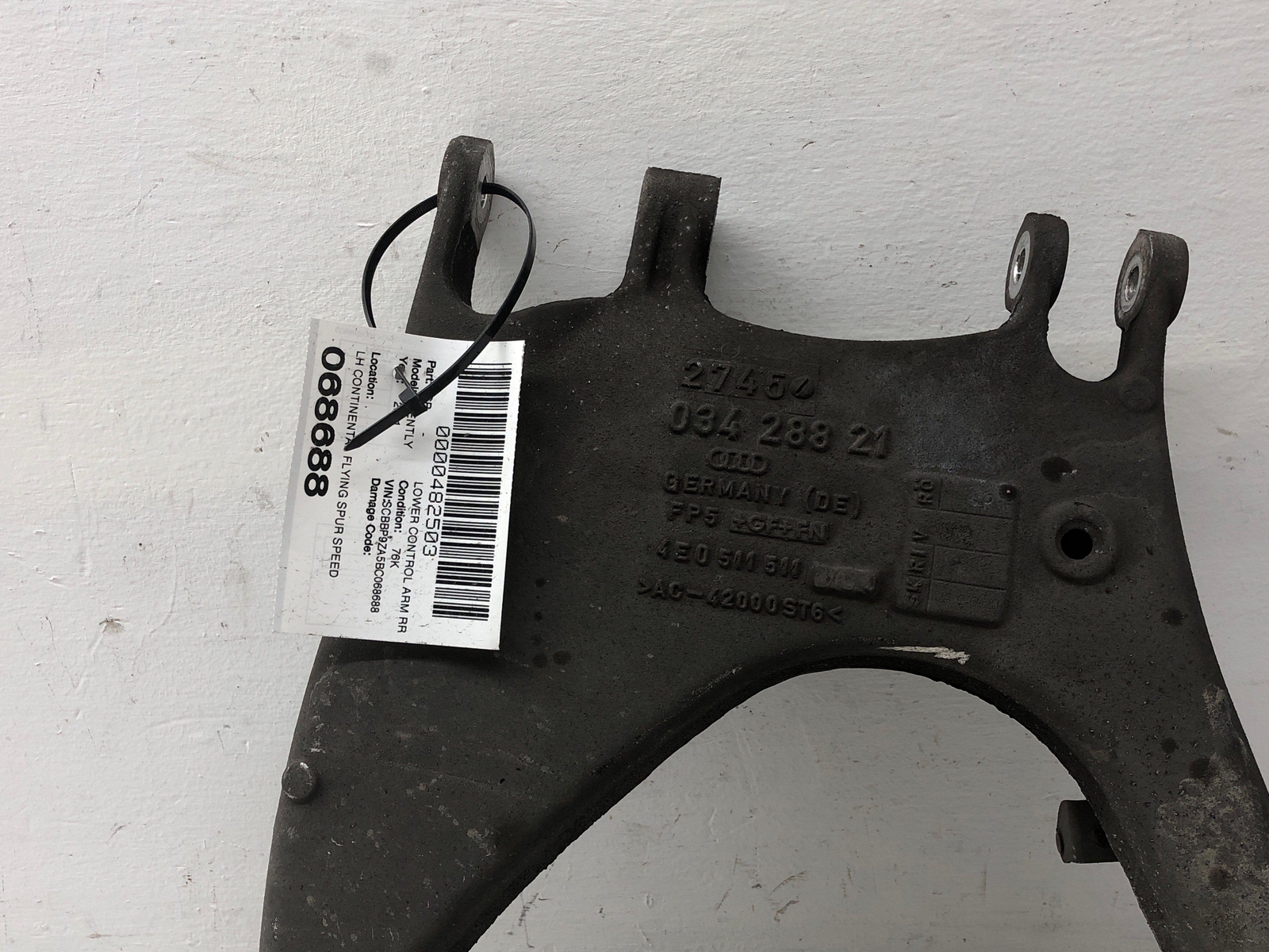 2006-2012 BENTLEY CONTINENTAL OEM LH LEFT REAR LOWER CONTROL ARM