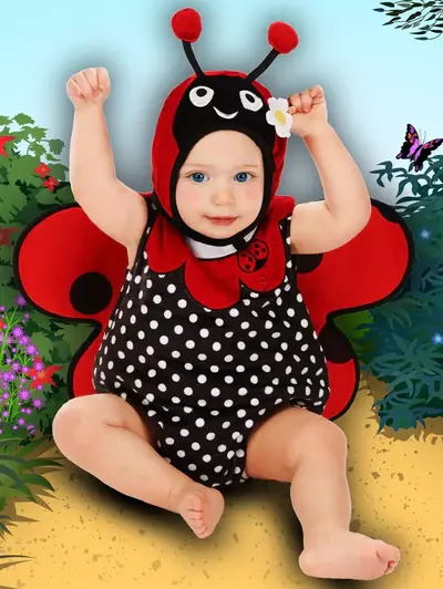 Just Pretend Little Ladybug Halloween Costume Infant Toddler 6 12 Months NEW