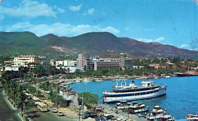 VTG Chrome Postcard La Costera Miguel Aleman Acapulco Guerrero Mexico