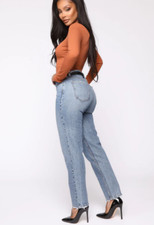 Very Special High Rise Mom Jeans - Medium Wash size 11 Fashion Nova