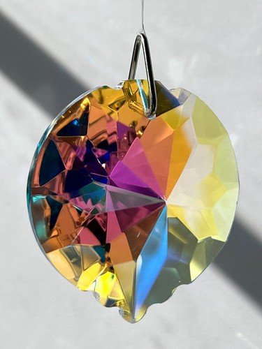 50mm Star Daffodil Crystal Clear AB Pendant Prism Suncatcher 2" - Picture 2 of 4