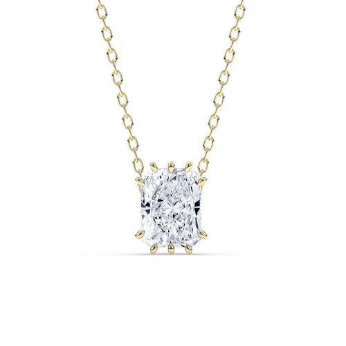 IGI, D/VS1, 1.00CT Solitaire Lab-Grown Radiant Diamond Pendant, 18K Yellow Gold - Picture 7 of 13