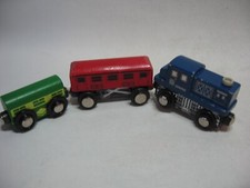 TRAIN ENGINE & CARGO CARRIAGES Wooden Train Track Set ( fit Brio Thomas ) NV27