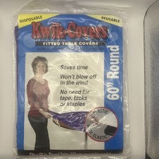 Kwik-Covers 60 Inch Round Table Cover Fitted Round Cover Purple NEW IN PACKAGE