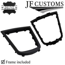 SCHWARZ ITALIENER LEDER SCHALTSACK UMGEBEN DECKEL + RAHMEN F?R OPEL ANTARA 11-15