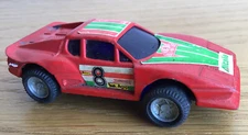 Vintage Holly Red Ferrari 51288 Turbo Toy Car - Pushcar ( Push Back & It Goes )