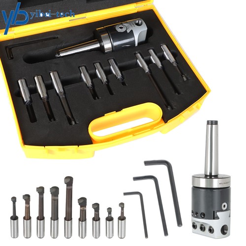 2" Boring Head (7/8-20) With MT2 Shank and 1/2" Shank Boring Bar 9Pcs Set - Picture 2 of 12