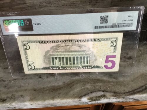 $5 2013Federal Reserve Note Richmond PMG 30 Low Serial No. 00000010 - Picture 6 of 10