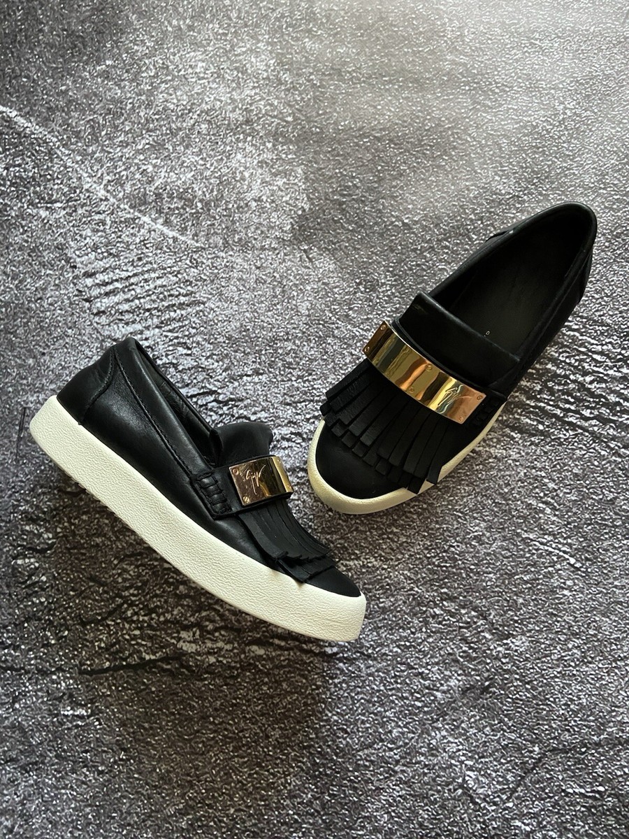 Giuseppe Zanotti Leather Slip Ons Amazon.com: Giuseppe Zanotti, Conley Zip Slip-Ons Leather, 6  main image 4