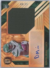 2020 Panini Gold Standard Rookie Jersey Auto Jumbo Denzel Mims Jets RC 11/99