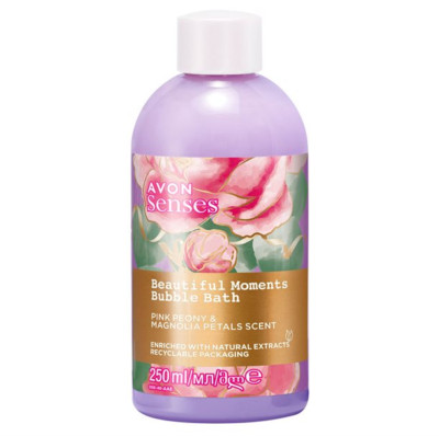 Avon  Senses BEAUTIFUL MOMENTS Schaumbad 250ml Pfingstrosen  Neu
