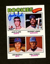 1977 Topps Rookie Outfielders #488 Jack Clark Autographed RC ~ SF Giants ~ NM