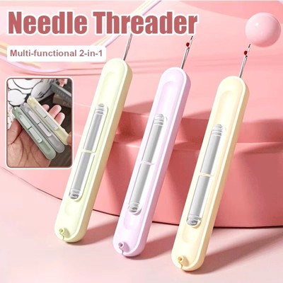 Embroidery Cross Stitch Threading Needle Threader Stitch Unpicker  for Elderly