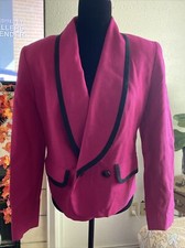 Vtg Magenta Pure Wool Women's Blazer Coat Mister Leonard Size 8 Made In Canada