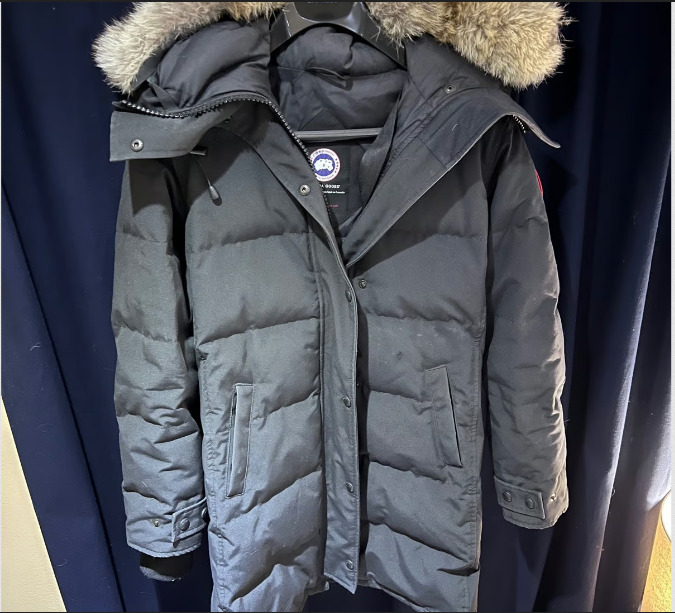 Authentic Canada Goose Women’s Shelburne Parka Heritage Real Fur Trim XS Black