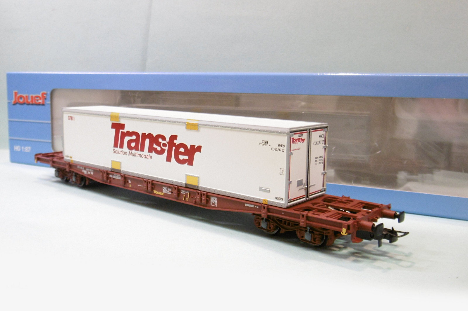 Wagon porte-conteneur HO Jouef HJ6244 pour train de fret