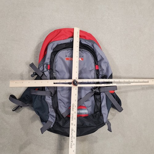 SilverSea Expeditions Backpack Gray Red Padded Bag Travel Multiple Zip Pockets - Picture 5 of 13
