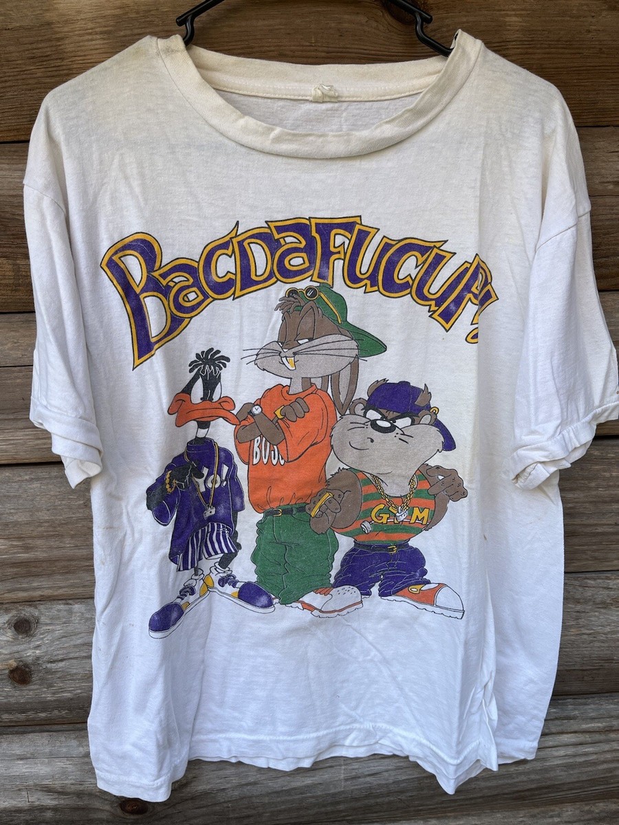 VTG 70s 80s Looney Tunes Bugs Bunny Taz Duck BacDaFucUp T Shirt