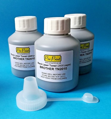 Nachfülltoner für Brother DCP-7055 x3 Flasche Multipack für TN2010 Patronen