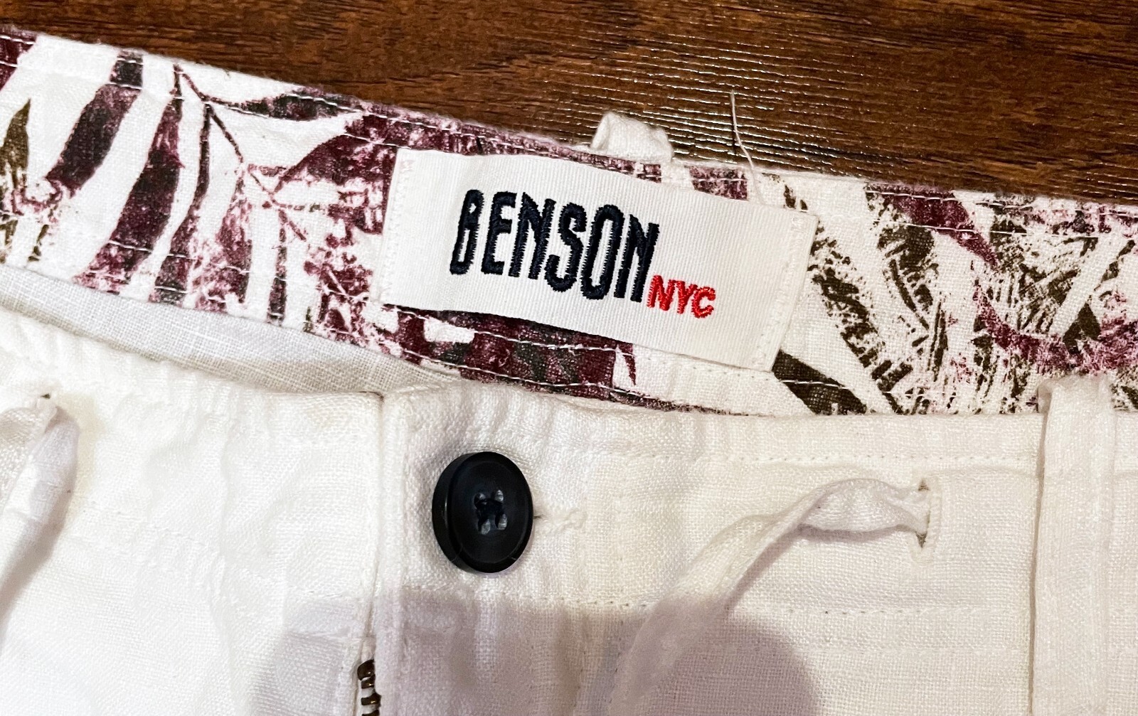 Benson NYC Mens White 100 Linen Pants Drawstring 36x30 RN130125 eBay