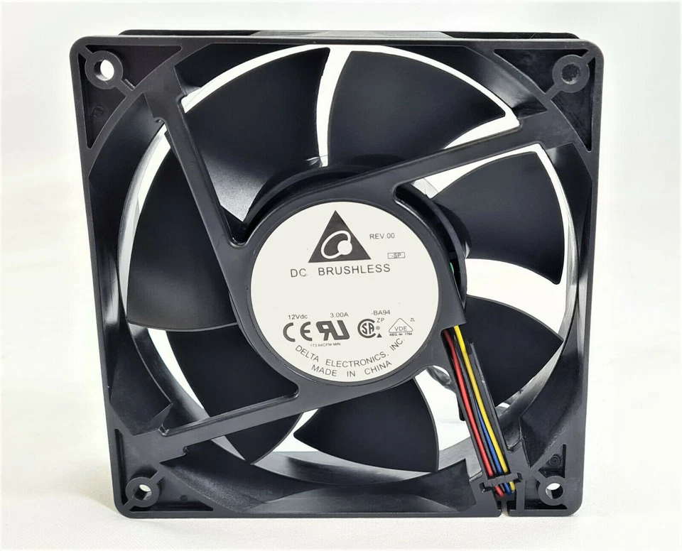 Delta AFC1212DE-SP Gehäuselüfter FF1VT-A1 12V 120x120x38mm schwarz 4-pin