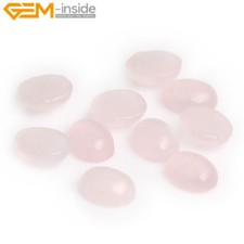 Oval Rose Quartz Stone CAB Cabochon Beads For Jewelry Ring Pendant Making 5Pcs