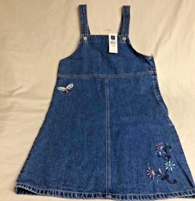 gap denim flower dress Gap denim floral mini-dress NWT