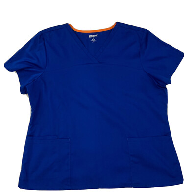 ScrubStar Premium Scrubwear Royal Blue Scrub Top XL Style SSL07808T New