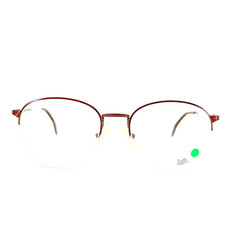logo paris 363 164402 Eyeglasses Red Round Half rim Frames 55-21 145 mm