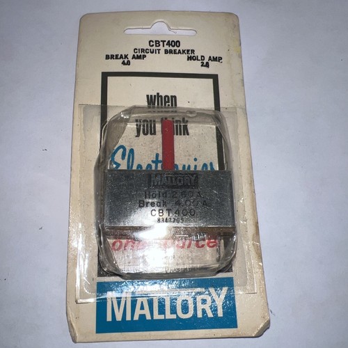 MALLORY CBT400 CIRCUIT BREAKER, BREAK AMPS 4.0, HOLD AMP 2.6 NEW SEALED PKG. - Picture 4 of 18