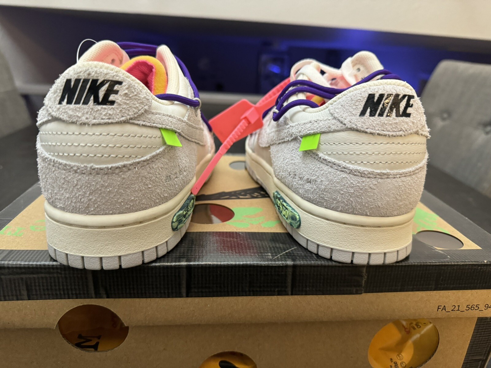 OFF WHITE X NIKE Nike Off White x Dunk Low ""Lotto 15 di 50"" DJ0950 101 da uomo taglia 9 5