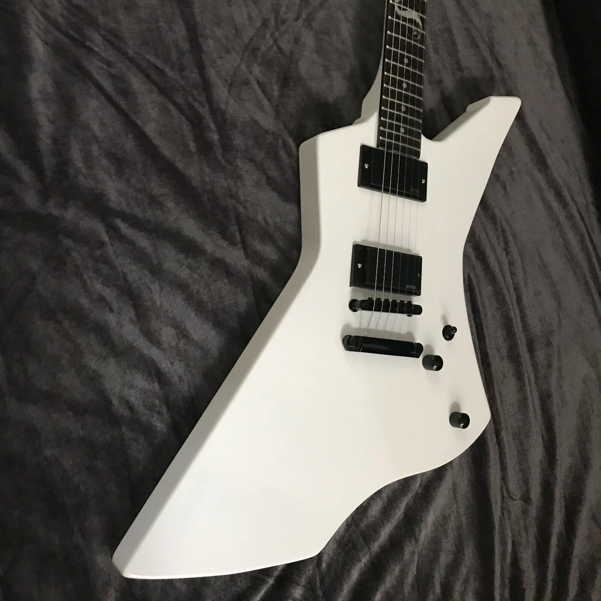 James Hetfield Snakebyte Electric Guitar Snake Inlay Gloss white