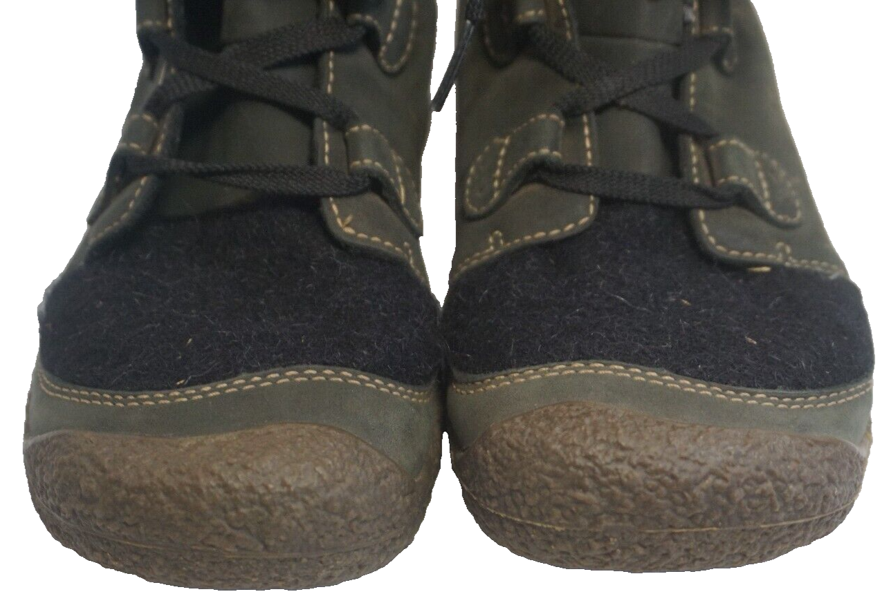 Stivali invernali corti da donna KEEN in pelle e foderati neri taglia 5 5