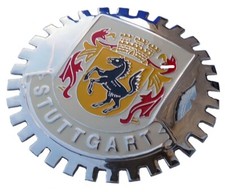 Stuttgart Ii Germany Home Of Porsche Mercedes - Car Grille Badge Stuttgart Ii Germany Home Of Porsche Mercedes - Car Grille Badge