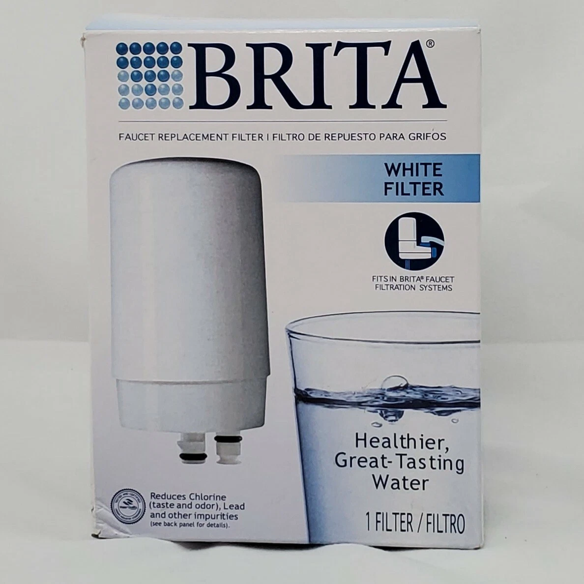 Brita Faucet Replacement Water Filter System Cartridge White Finish FR 200