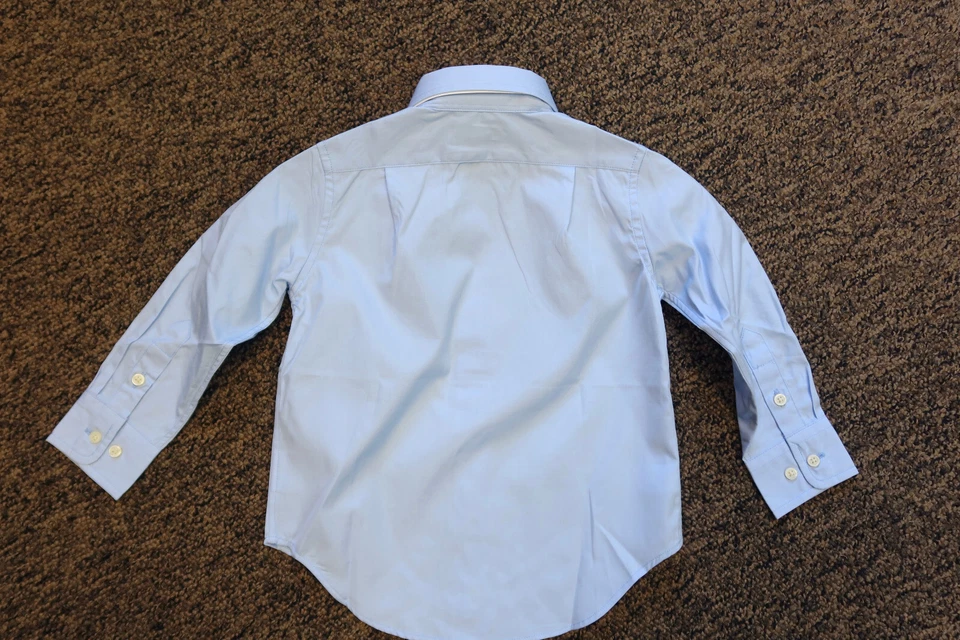 Nueva Camisa de Vestir Polo Ralph Lauren Niño Pequeño Manga Larga - 3/3T - Azul Elite Foto 4 de 4