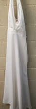 White Halter Top Beach Wedding Gown Size 14