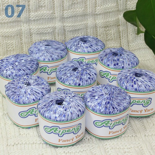 Sale New Lot of 9 Ballsx50g High-quality Nylon Ladder Track Knitting Yarn Blue
